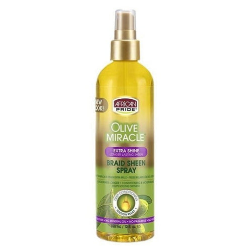African Pride Olive Oil Braid Sheen Spray Extra Shine 355ml