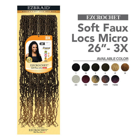EZCROCHET Soft Faux Locs Micro 26"-3X