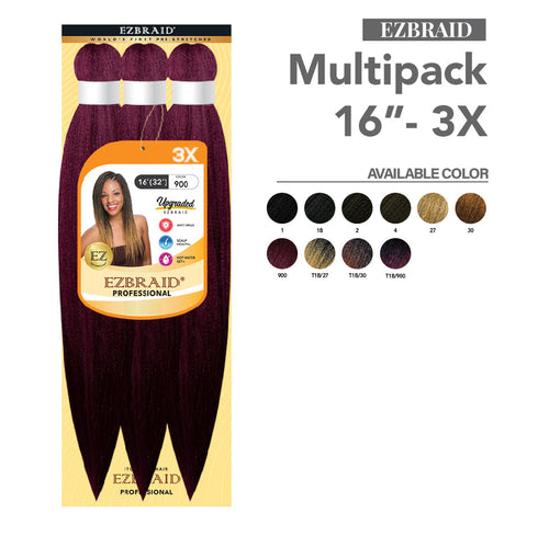 Spetra EZ Braid 16"- 3X Pack Pre-Stretched Braiding Hair Solution