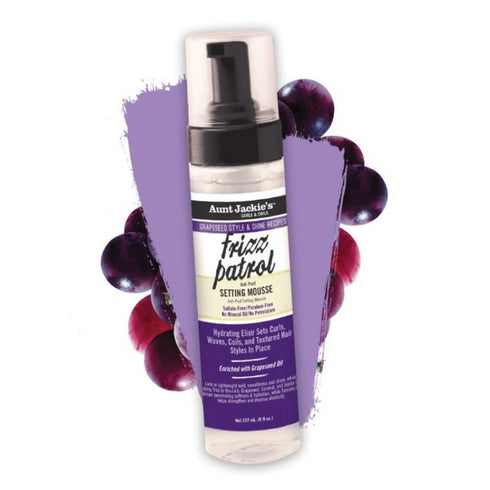 Aunt Jackie's Grapeseed Frizz Patrol Setting Mousse 244ml