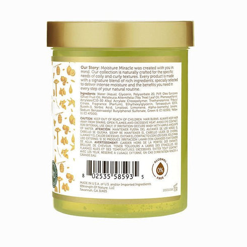 African Pride Moisture Miracle Olive Oil & Tea Tree Oil Max Hold Styling Gel 15oz