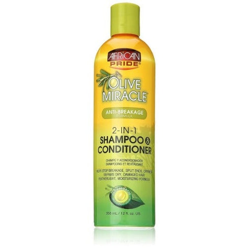 African Pride Olive Miracle 2-in-1 Shampoo & Conditioner 355ml