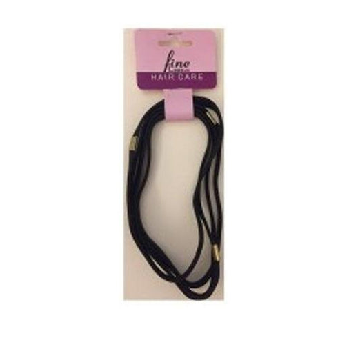 Fine Lines 4 pk Headband & Ponytail Black # 6006M