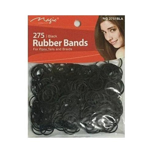 Magic Collection 275Pcs Black Rubber Band # 2751BLK