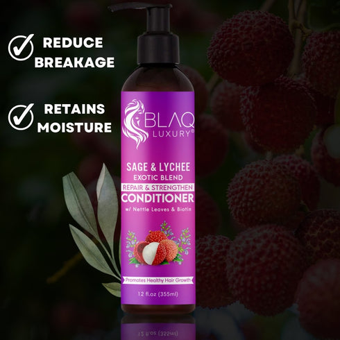 Blaq Luxury Sage & Lychee Repair and Strengthen Conditioner 12oz
