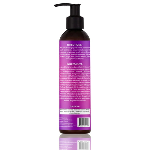 Blaq Luxury Sage & Lychee Repair and Strengthen Shampoo 12oz