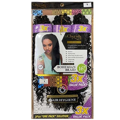Cherish Bohemian Bulk 16'' Crochet Braids 3 Pack Value