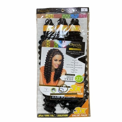 Cherish I Deep Twist Bulk I 3 Value Pack I 22" Lengths I Synthetic Hair Braids