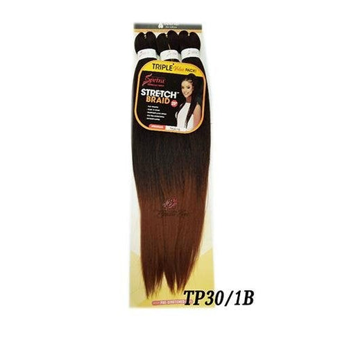 Spetra Spectra Ez Braid Pre-Stretched Braiding Hair 25"- 3 PACK BUNDLE