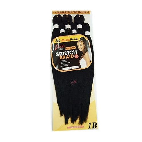 Spetra Spectra Ez Braid Pre-Stretched Braiding Hair 25" - 6 PACK BUNDLE