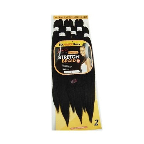 Spetra Spectra Ez Braid Pre-Stretched Braiding Hair 25" - 6 PACK BUNDLE