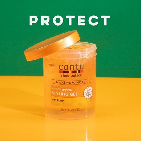 Cantu Shea Butter Maximum Hold Anti-Shedding Styling Gel with Honey 524g
