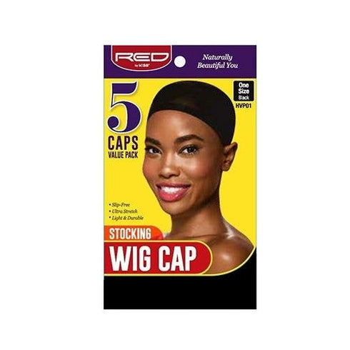 Red By Kiss Stocking Wig Cap 5PC - Black # HVP01