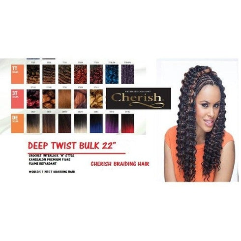 Cherish Deep Twist Bulk 22'' Synthetic Hair Braids
