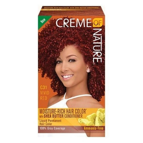 Creme of Nature Moisture Rich Hair Color with Shea Butter (C31 Vivid Red)