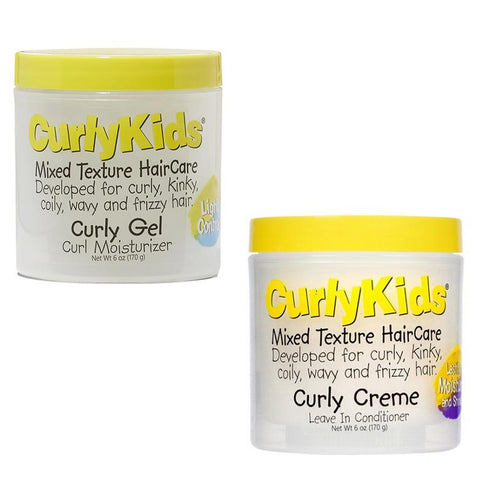Curly Kids Curly Creme Conditioner Curly Gel Moisturizer Set