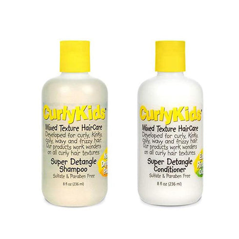 Curly Kids Super Detangle Shampoo Super Detangle Conditioner Set