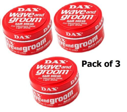Dax Wave and Groom Hair dress Jar 3 Pack - 1.25oz