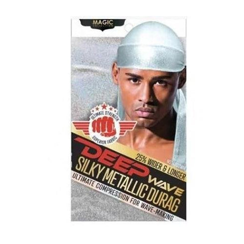Magic Collection Deep Wave Silky Metallic Durag Reversible