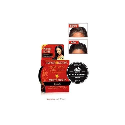 Creme of Nature Argan Oil Perfect Edges Edge Control Gel BLACK 63.7g