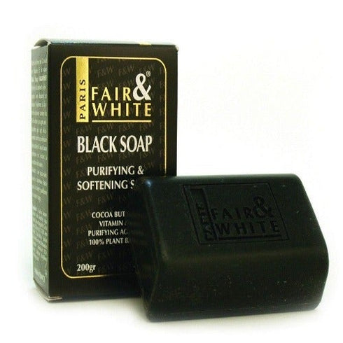 Fair and White Anti-bacterial & Softening Black Soap 200g
