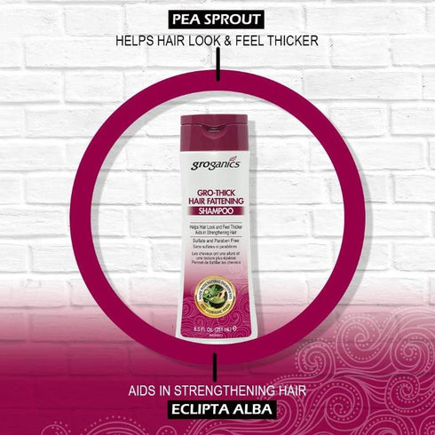 Groganics Growthick Hair Fattening Shampoo 236ml