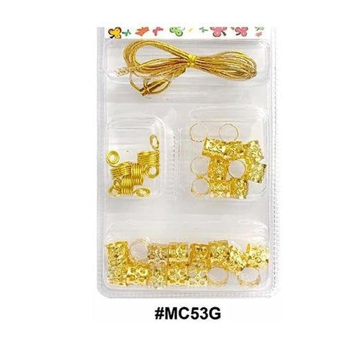 4in1 Dreadlock/Braids Beads Cord Spiral Hair braid Cuff Clips