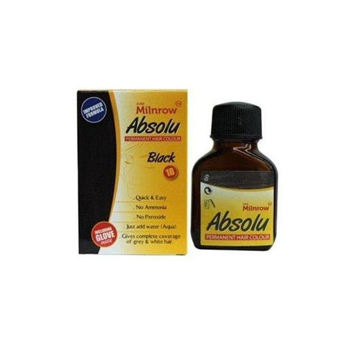 June Milnrow Absolu Permanent Hair Color Black 1B - Get Long-Lasting, Vibrant Black Hair