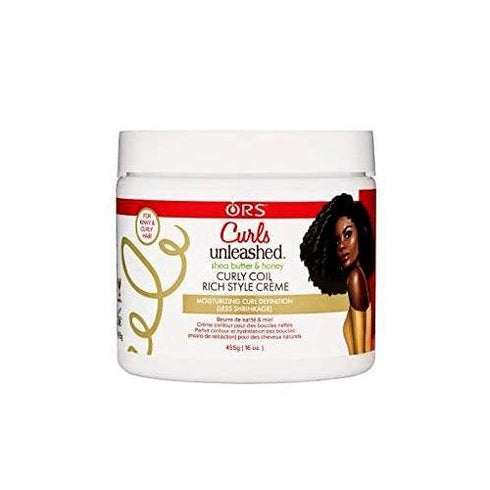 ORS CURLS UNLEASHED SHEA BUTTER AND HONEY CURLY COIL RICH STYLE CREME - 16 OZ
