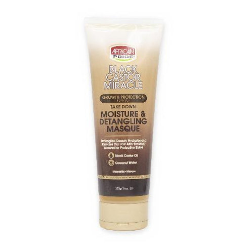 African Pride Black Castor Miracle Take Down Moisture & Detangling Masque - 227g