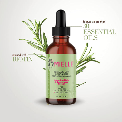 Mielle Rosemary & Mint Scalp & Hair Strengthening Oil 2oz
