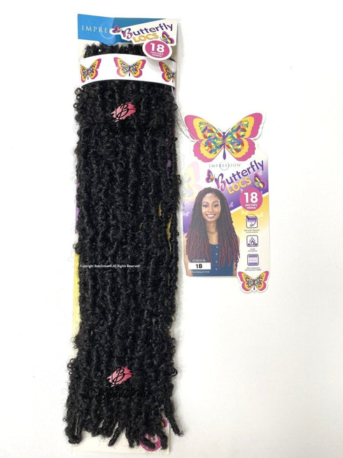 Impression l Butterfly Locs l Crochet Hair l Faux Locs 18" Lengths