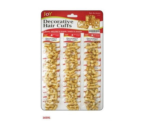 Joy Gold Decorative Hair Cuffs for Braids I Plaits Twists l Dreads l #16591