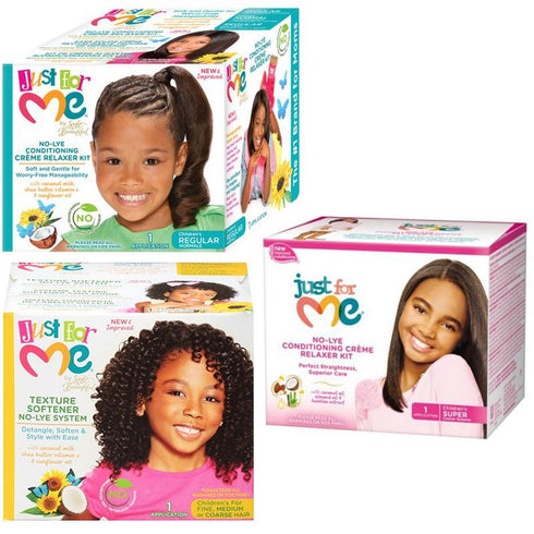 Just For Me Relaxer Kit - Regular Relaxer Kit - Super Texture Softener System No Lye Kit Set