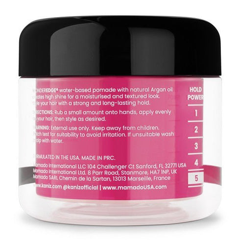 Kaniz WONDEREDGE strong hold hair pomade RASPBERRY