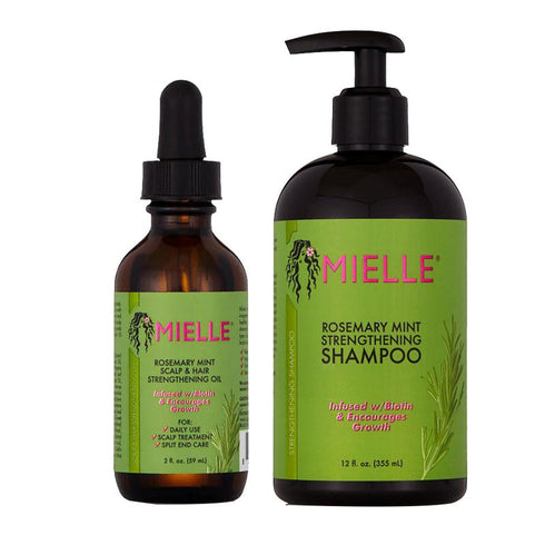 Mielle Organics Strengthening Oil Strengthening Shampoo Set