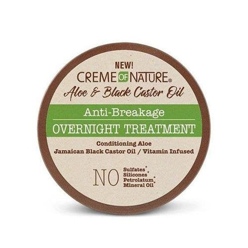 Creme of Nature Aloe & Black Castor Oil Anti-Breakage Overnight Treatment 4.76 oz
