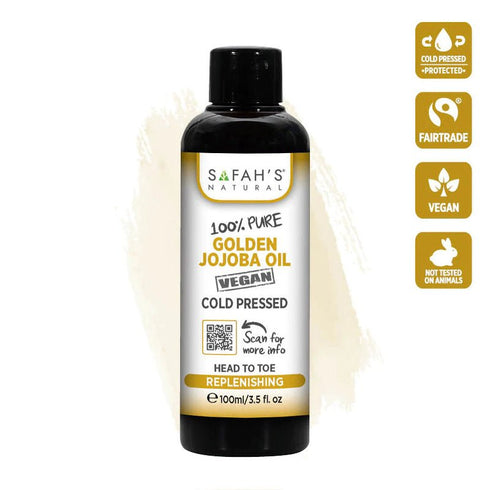 Safah's natural Cold pressed 100% pure Golden Jojoba oil
