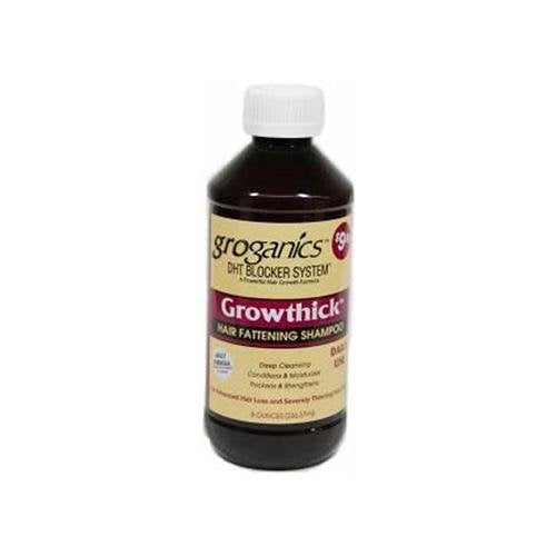 Groganics Growthick Hair Thickening Shampoo 8 Oz / 235 Ml - Für Dünner Werdendes Haar, Mit Sägepalmetto