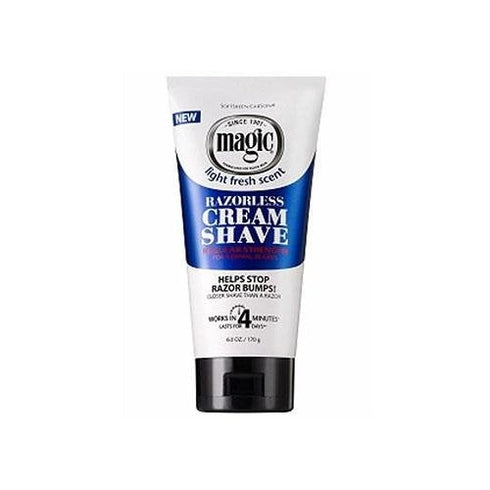 Magic Shaving Cream Razorless Light Fresh Scent Blue 170g