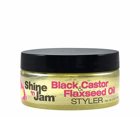 SHINE 'N JAM Black Castor & Flaxseed Oil Styler (8 oz.)