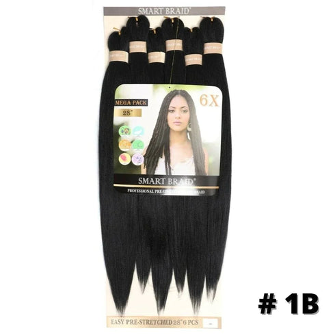 Smart Braid 10X PACK 28" Pre-Stretched l Pre-Plucked l Pre-Pulled Easy Braid Hair