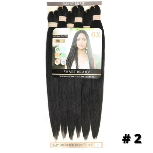 Smart Braid 10X PACK 28" Pre-Stretched l Pre-Plucked l Pre-Pulled Easy Braid Hair