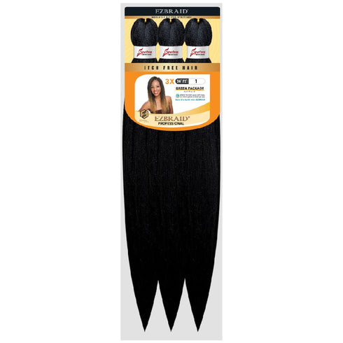 Spetra EZ Braid 36" - 3X Value Pack Pre Stretched Braiding Hair