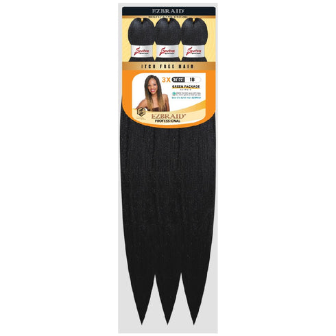 Spetra EZ Braid 36" - 3X Value Pack Pre Stretched Braiding Hair