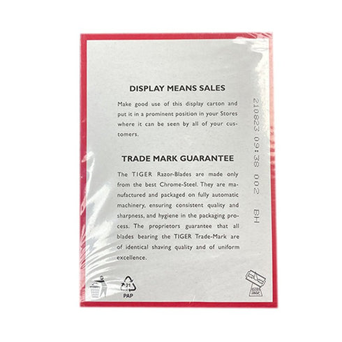 Tiger Safety Razor Blades x 100 Blades Per Pack