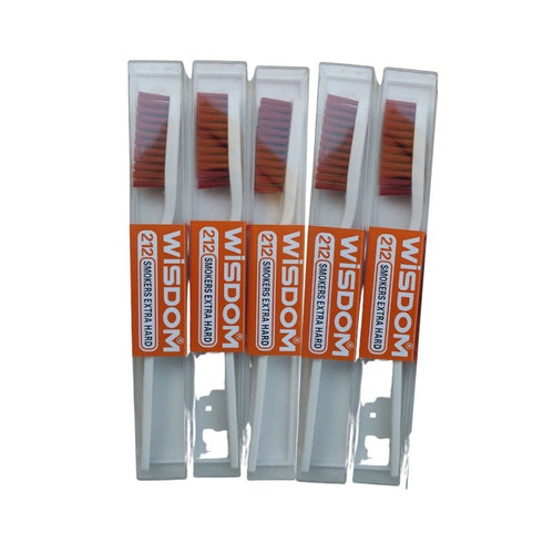 Wisdom 212 Smokers Extra Hard Tooth Brush - Orange