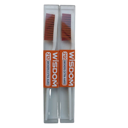 Wisdom 212 Smokers Extra Hard Tooth Brush - Orange